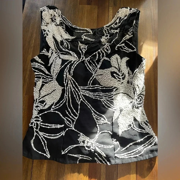 Sean Collection beaded silk top - Picture 4 of 9